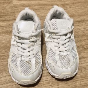 New Balance Kids' Gray and White Sneakers